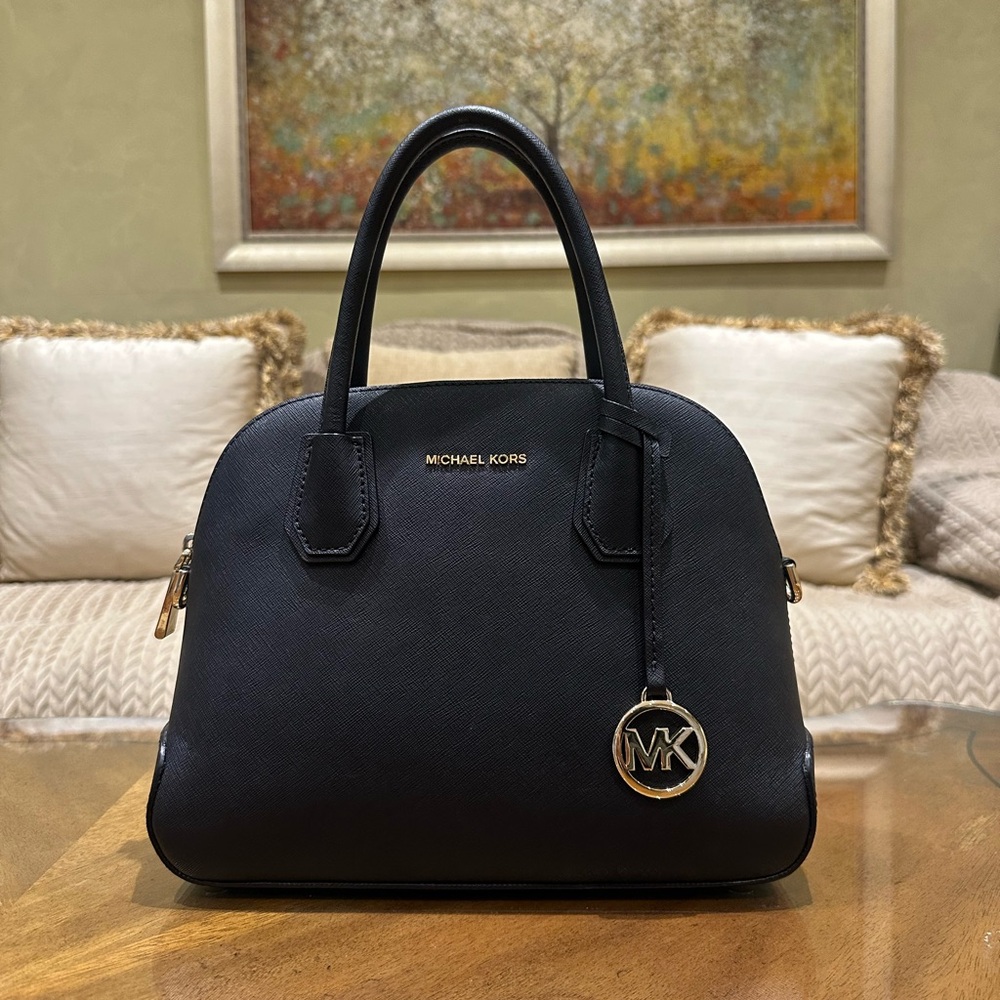 Michael Kors Black Dome Satchel Bag